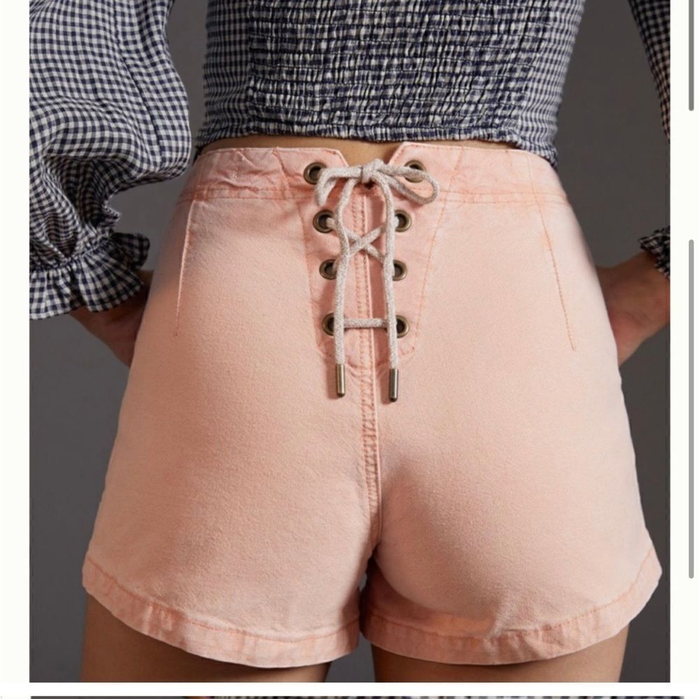 nwt Anthropologie pink pilcro wide leg shorts